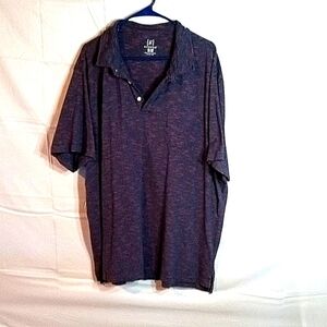 George Blue Polo Shirt Men's 100% Cotton Short Sleeve Button Collar XXL XXG